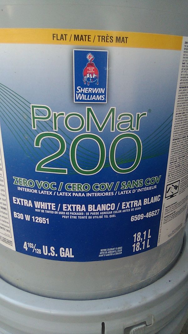 SherwinWilliams promar 200 extra White for Sale in