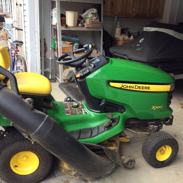 John Deere x300 mower with grass catcher attachment for Sale in Shelton