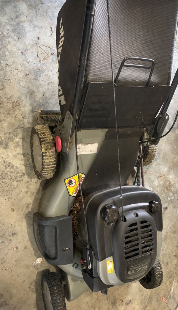 6.75 HP Craftsman Eager1 self propelled Mower. NEW Carb & Tuneup for