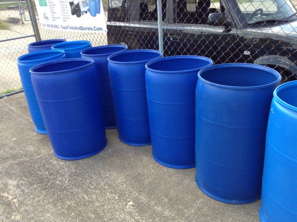 Barrels. 55 gallon. Plastic. Open Top for Sale in Houston, TX - OfferUp