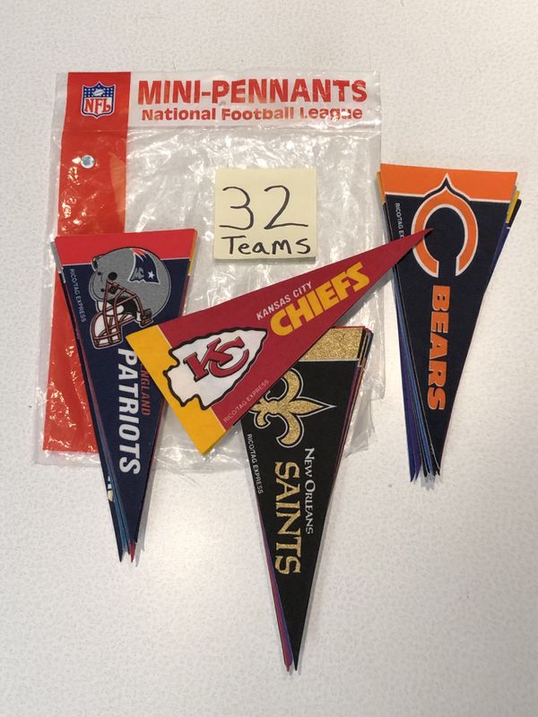 Nfl Complete Set Of All 32 Football Teams Banner Pennant Flags Brand