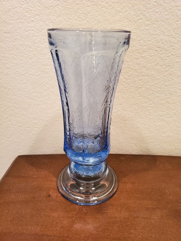 Vintage Blue Depression Glass Vase For Sale In Westfield In Offerup 3780