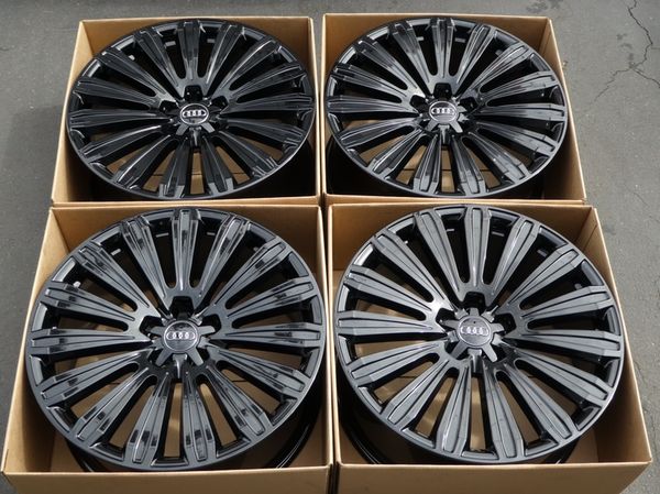 20" oem Audi A8 factory wheels 20 inch gloss black rims audi for Sale