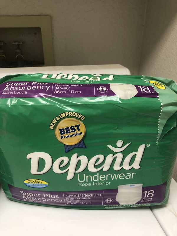 3 pks of depend adult diapers. Small Med for Sale in Ontario, CA OfferUp