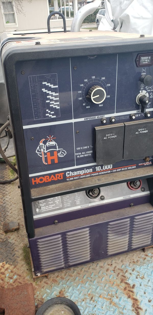 Hobart Champion 10,000W with 9.2 hours for Sale in Tulare, CA - OfferUp