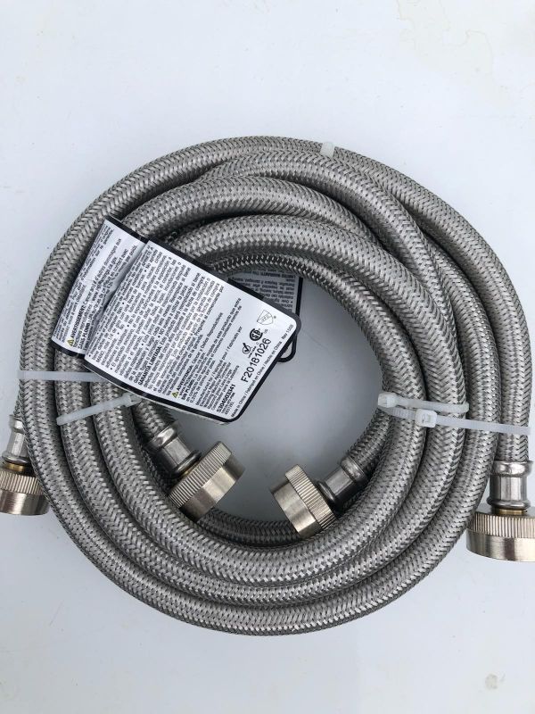 Amana washing machine with stainless steel hoses works great!!! Can