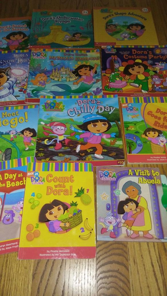 Lot of 13 Toddler Dora the Explorer Nick Jr. Scholastic Bilingual Books ...