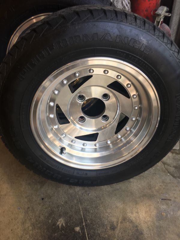 Cragar saw blade rims and new tires, 15x8. 4 lug Nissan for Sale in