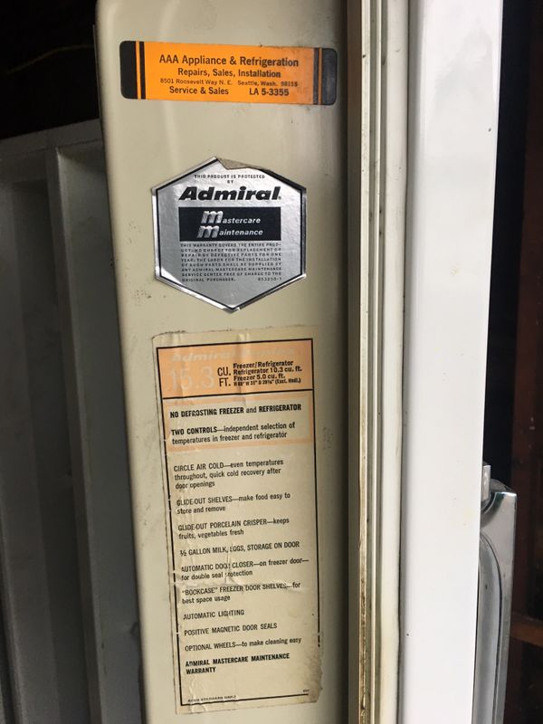 Admiral refrigerator for Sale in Seattle, WA OfferUp