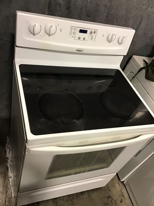 Whirlpool glass top electric stove for