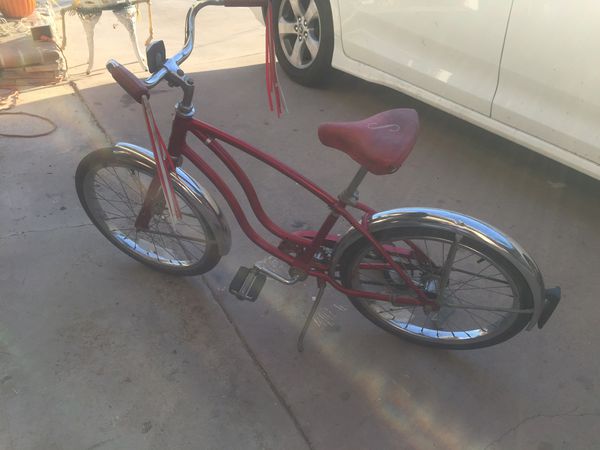 Vintage schwinn bike bicycle bantam convertible boy girl cherry red ...