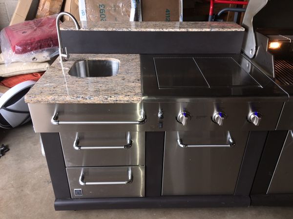 Master forge 2 piece modular island gas grill and sink. for Sale in ...