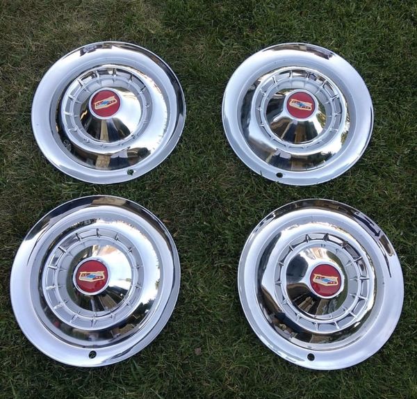 1954 Chevy Bel Air Full Disc Hubcaps Wheel Covers for Sale in Pomona ...