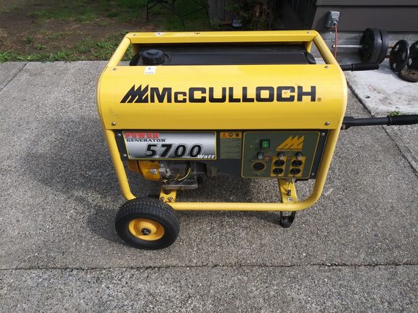 McCulloch 5700 watt generator for Sale in Renton, WA - OfferUp