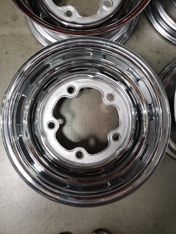 15"x8" Volkswagen 5 Lug Chrome Wheels, VW Bolt Pattern: 5-205, Set of 4