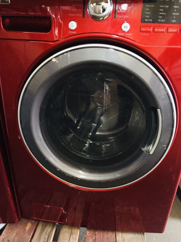 LG red extra large capacity front load washer and dryer set DELIVERY for Sale in Auburn, WA