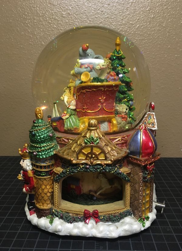 Musical Snow Globe Snowdome Rotating Carousel with Light Christmas Toys