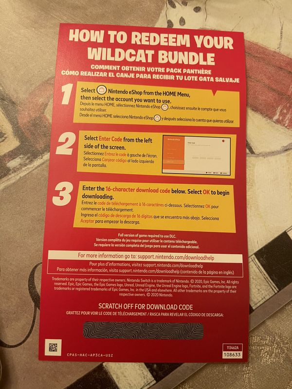 fortnite-wildcat-code-plus-vbucks-for-sale-in-santa-ana-ca-offerup