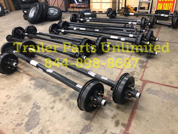 5200 lbs trailer axle - 5.2k electric brake trailer axle 6 lug 5.5