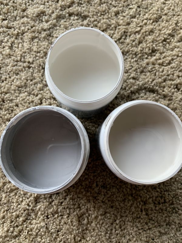 Free paint samples (sherwin Williams white and grays) for