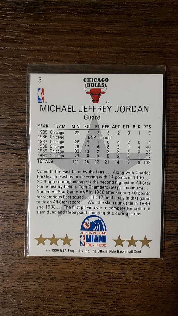 Rare Michael Jordan All-Star East NBA Basketball Card for Sale in