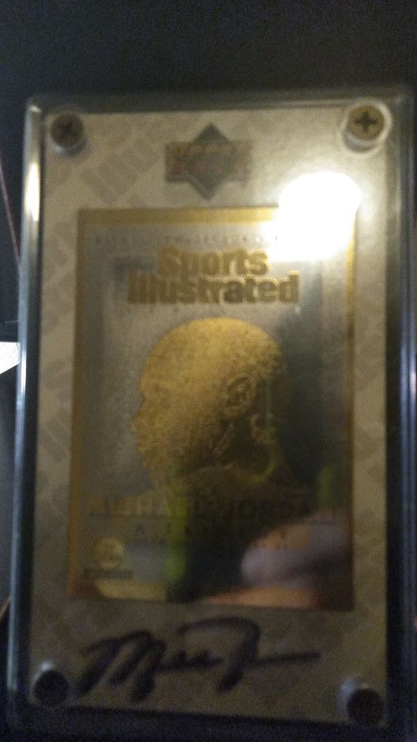 Michael Jordan Upper Deck Gold Cardslot Detail 1999 Upper Deck Collectibles Michael Jordan 24kt Gold S I Tribute Cover Card In Special Case 4669 23 000 Made