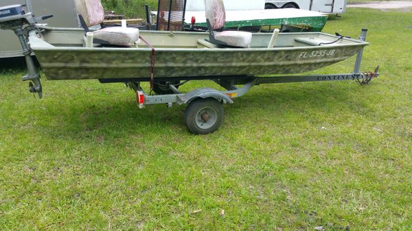12 Jon Boat Trailer And Motor For Sale In Green Cove Springs Fl Offerup