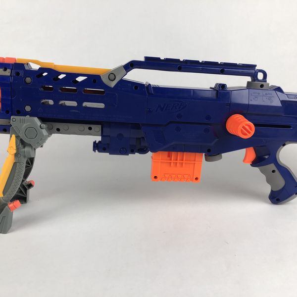 Nerf Blue Longshot Cs 6 Sniper Rifle Gun W Tripod Clip For Sale In