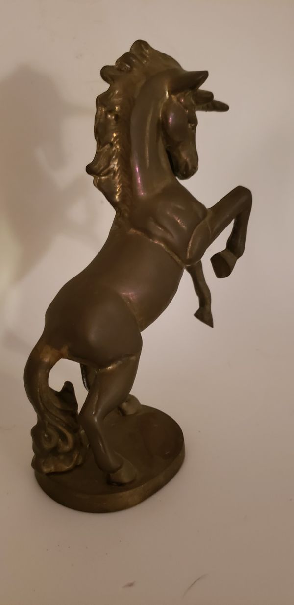 solid brass unicorn statue