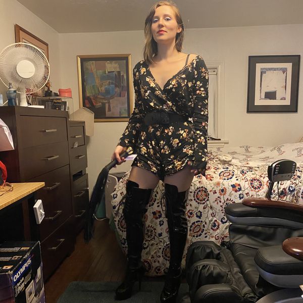 Brand new size 10 thigh high vinyl stilettos Pleasure