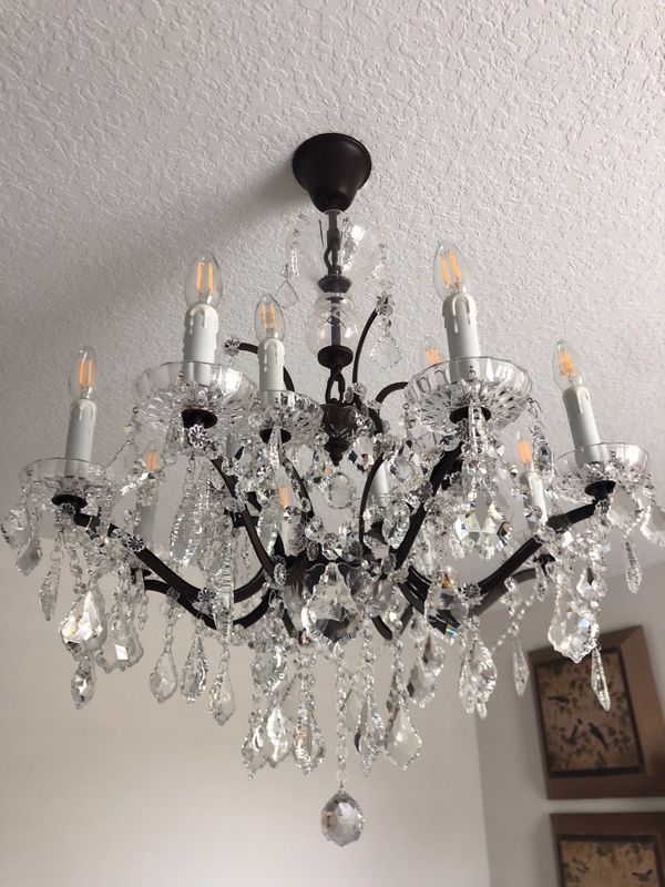 Restoration Hardware chandelier. Rococo Iron 19th century for Sale in