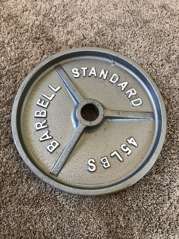 Standard Barbell 45 lbs. Deep Dish Weight Plate 45lb. for Sale in