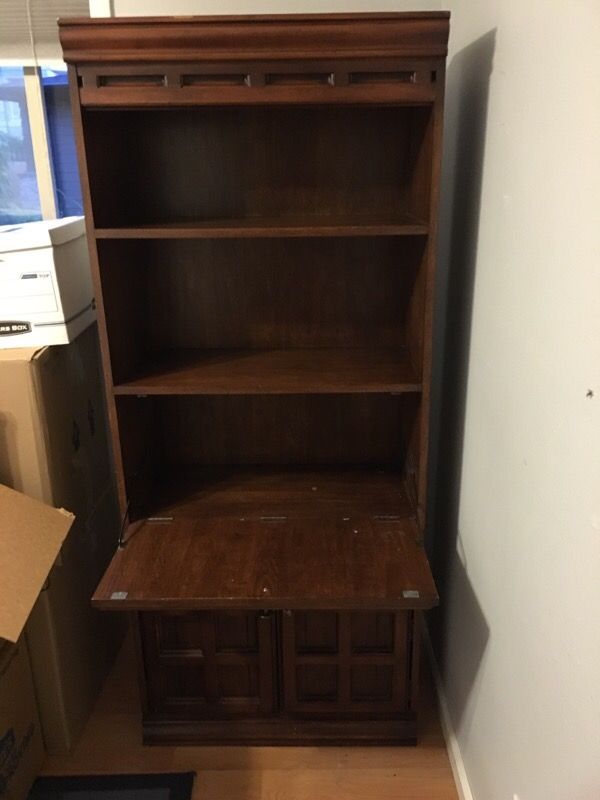 Bookcase desk cabinet 30" wide x 71" tall for Sale in ...