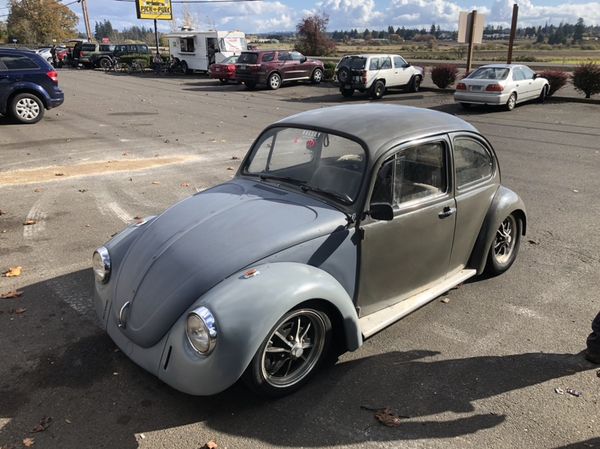 1971 Vw bug lowered real solid drives good runs well dual port single ...