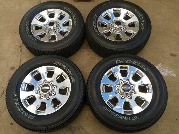 New 20 inch Ford Rims and Tires 8 Lug Wheels F250 F350 Lariat Platinum ...