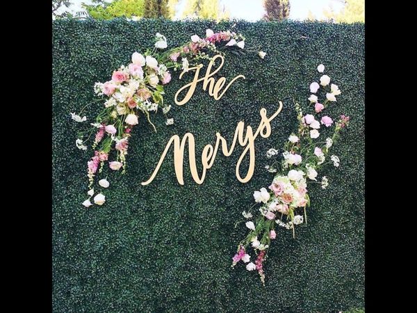 Artificial Boxwood green Hedge Photo backdrop Weddings 