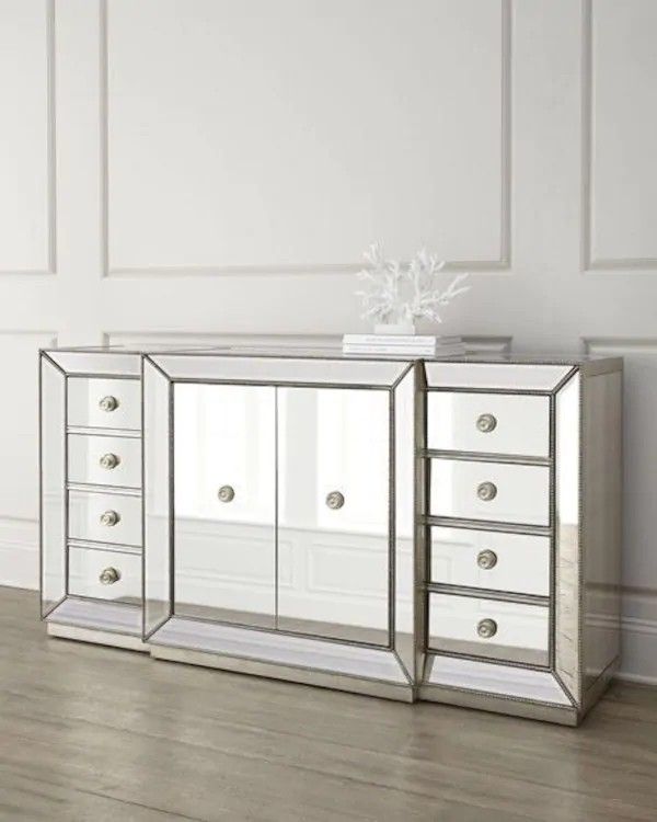Brand new Never Opened Z gallerie Omni mirrored buffet Retail 1,700
