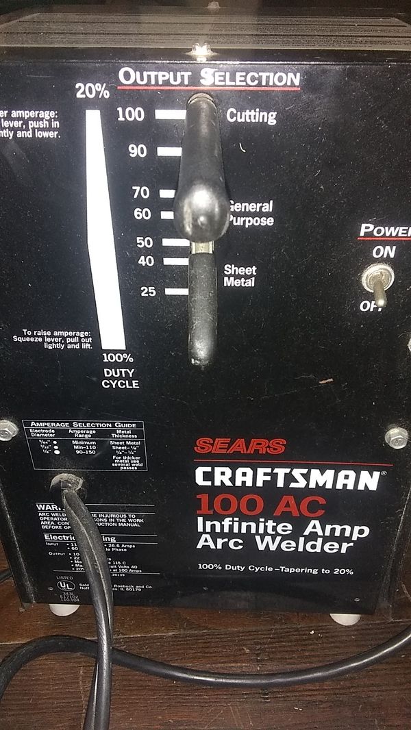 Sears Craftsman 100 ac infinite amp arc welder for Sale in Portsmouth