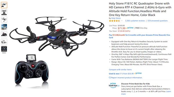 Holy Stone F181c Rc Quadcopter Drone For Sale In San Francisco Ca Offerup