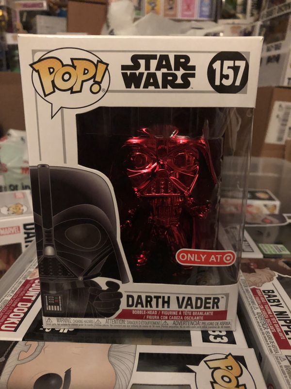 darth vader red chrome funko pop
