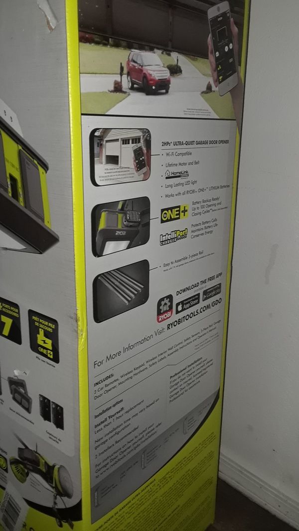 Ryobi gd200 One garage opener builtin compressor and fan builtin LED