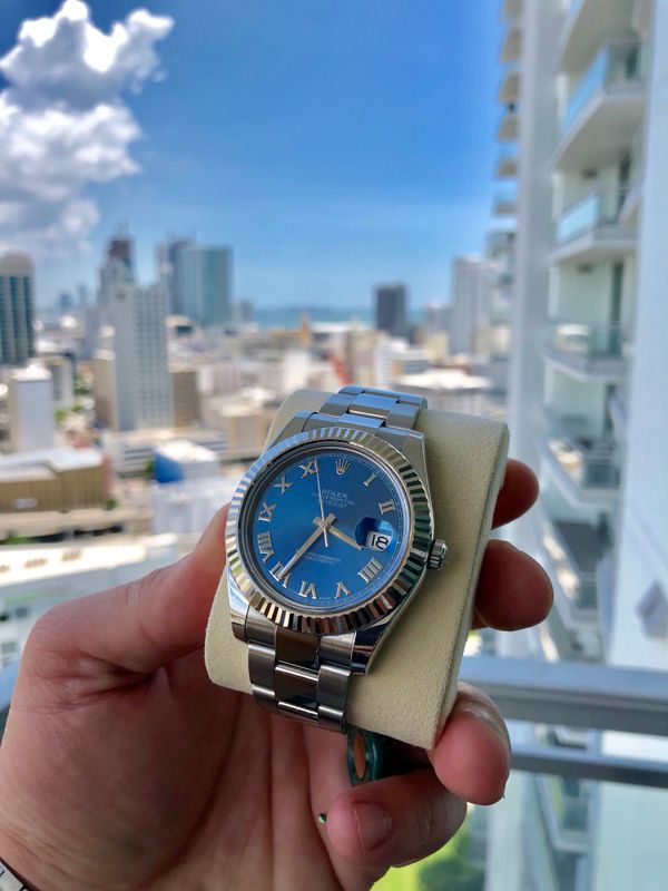 rolex datejust 41 blue face