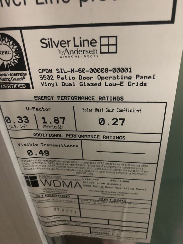 Silverline 5502 patio door 72X80 for Sale in St. Cloud, FL - OfferUp
