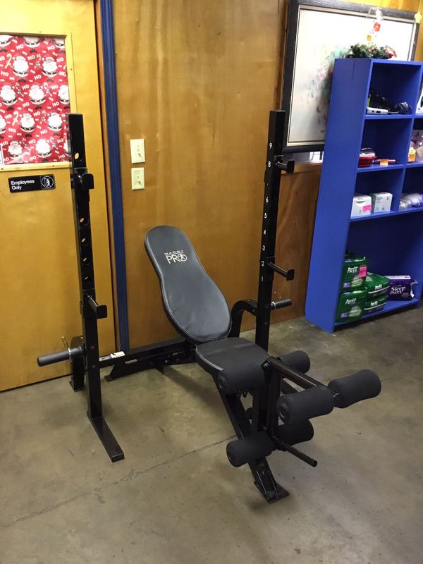 Marcy Pro Olympic Weight Bench w/ Squat Rack for Sale in Lufkin, TX