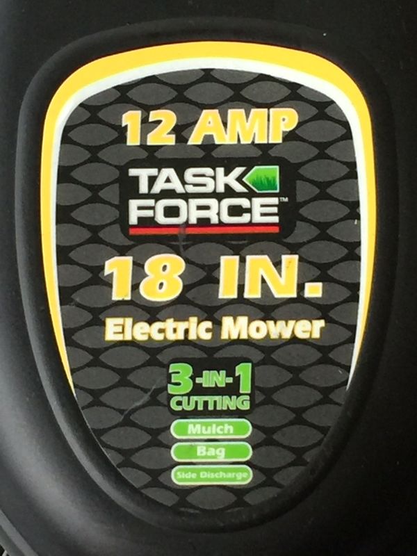 Task Force 12 amp 18 in lawn mower. for Sale in Apopka, FL OfferUp