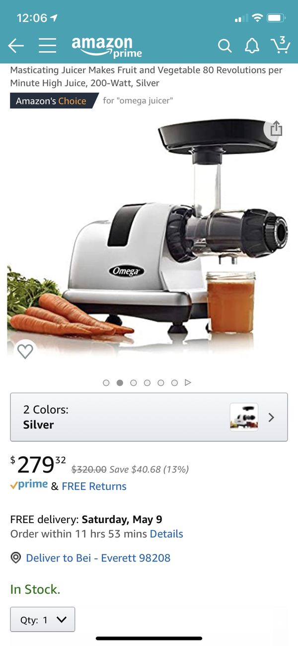 Omega 8005 Fruits And Vegetables Macerating Juicer Complete Nutrition
