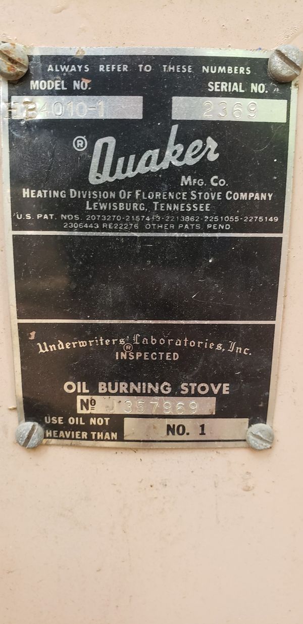 Vintage Quaker Oil Burning Stove For Sale In Lake Park Nc Offerup