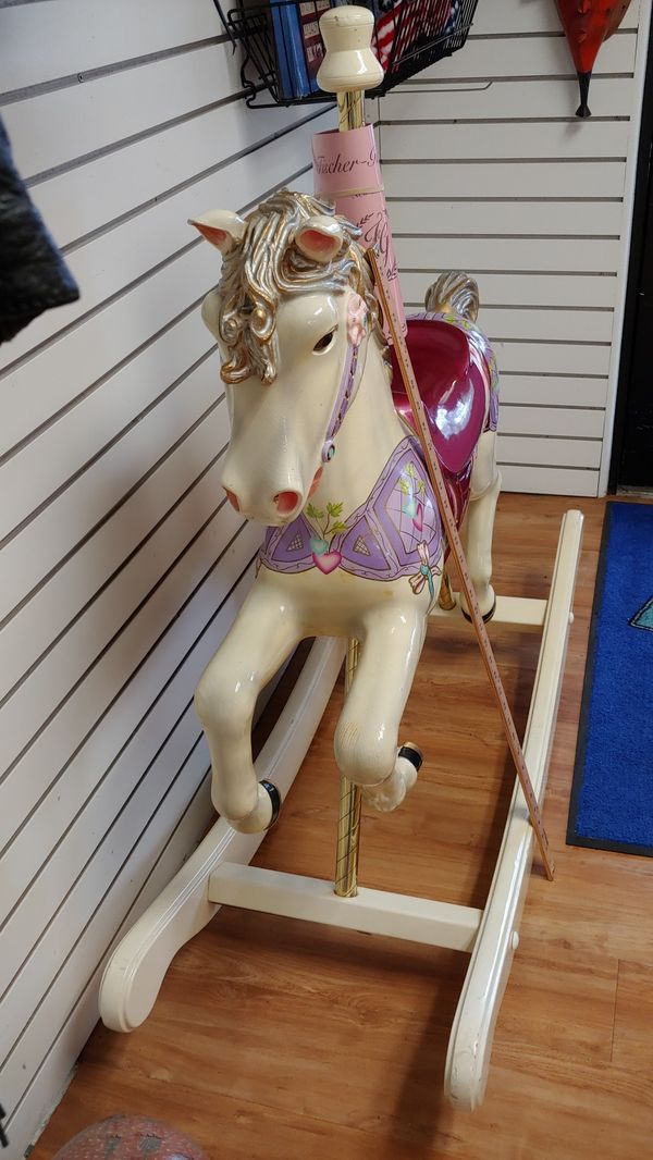 s&s woodcarvers carousel rocking horse