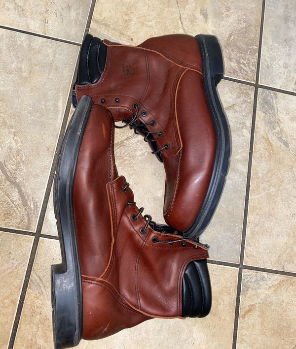 Red Wing Leather Work Boots #402 Copper Brown 8” High MOC Toe Size 16 D ...