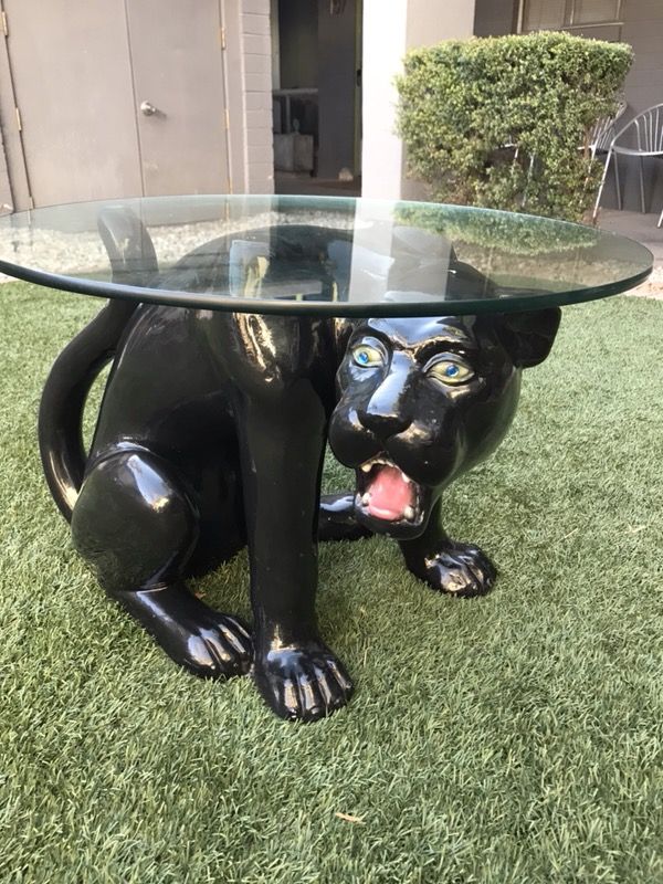 Vintage 70s Mid Century Black Panther Coffee End Table For In Phoenix Az Offerup